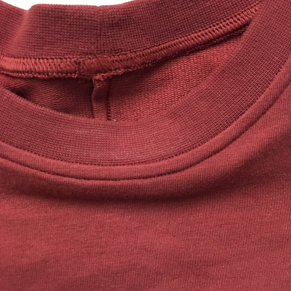 Lululemon Crewneck Sweatshirt Small Red Burgundy Athletic Loungewear Sporty Gym - Picture 6 of 8